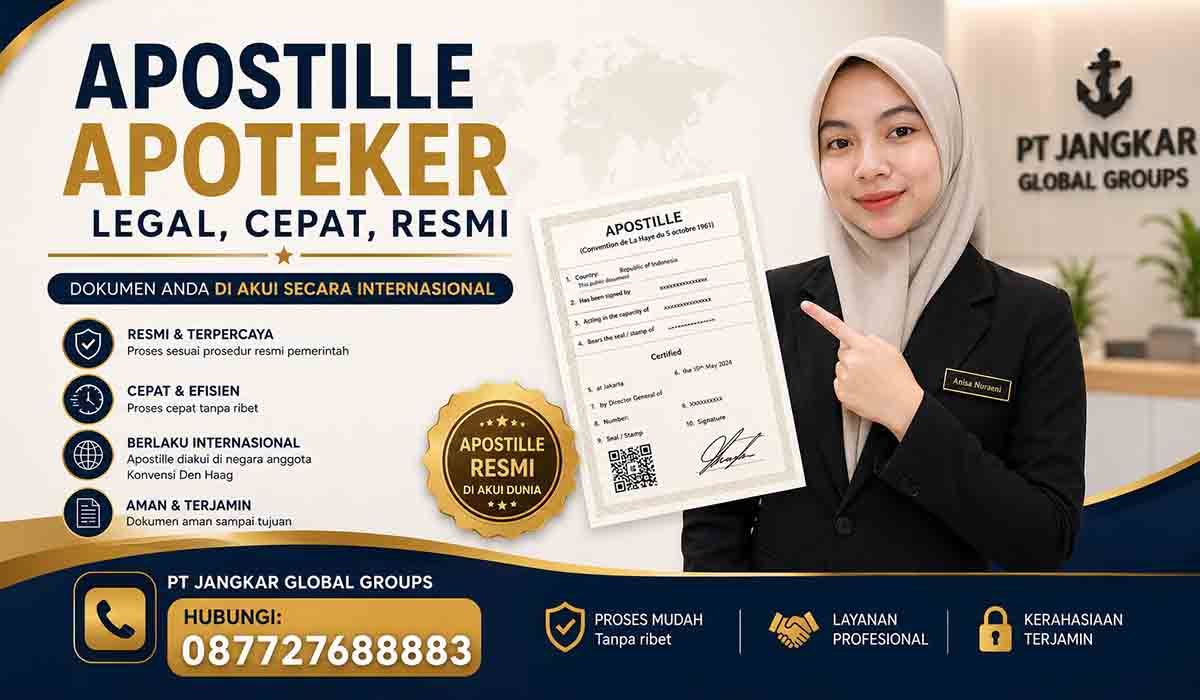 Apostille Apoteker Legal, Cepat, Resmi