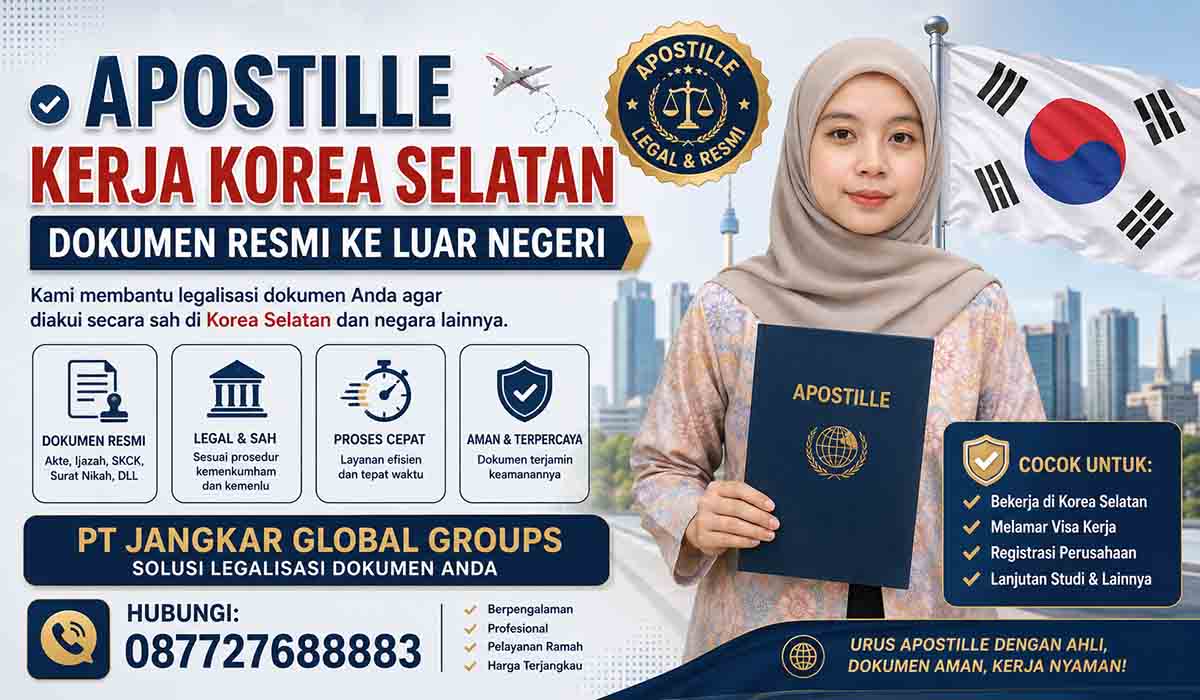 Apostille Kerja Korea Selatan Dokumen Resmi ke Luar Negeri