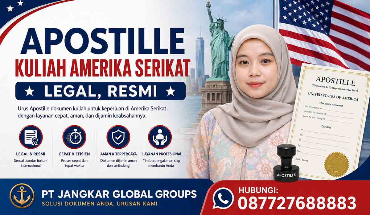 Apostille Kuliah Amerika Serikat Legal, Resmi
