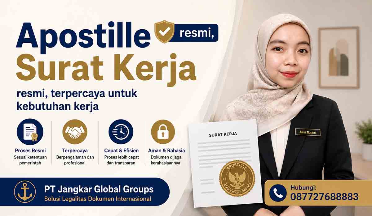 Apostille Surat Kerja resmi, terpercaya untuk kebutuhan kerja
