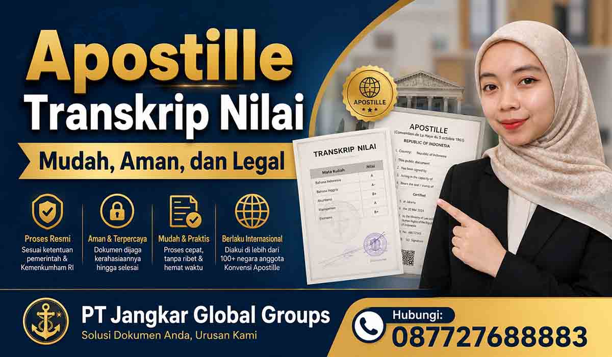 Apostille Transkrip Nilai Mudah, Aman, dan Legal