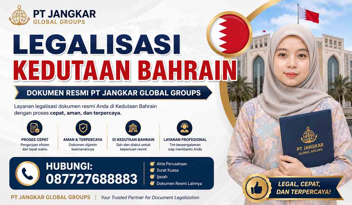 Legalisasi Kedutaan Bahrain Dokumen Resmi