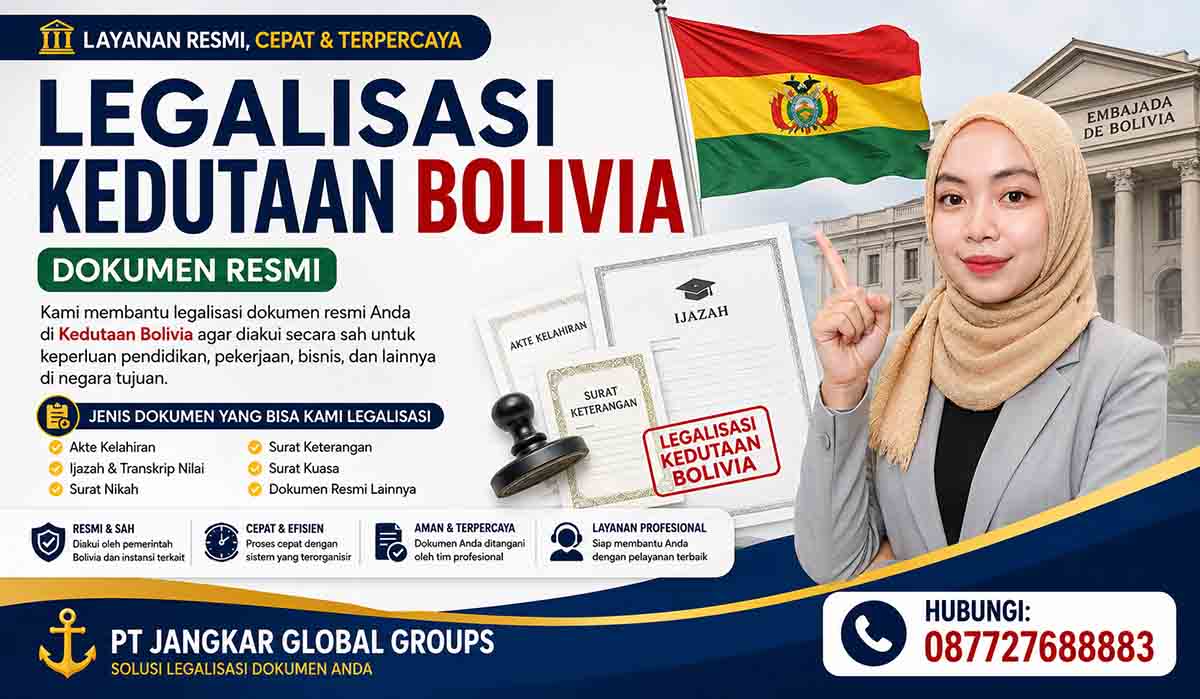 Legalisasi Kedutaan Bolivia Dokumen Resmi