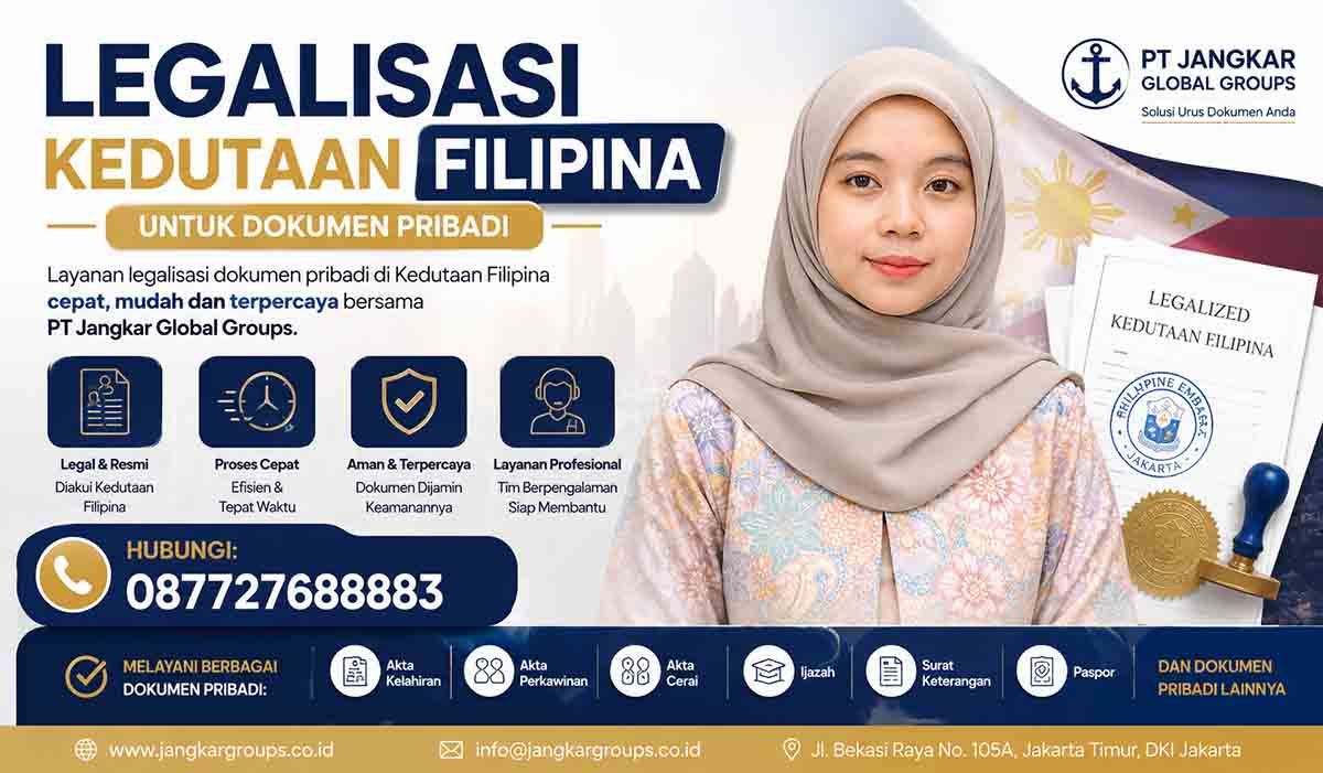 Legalisasi Kedutaan Filipina untuk Dokumen Pribadi