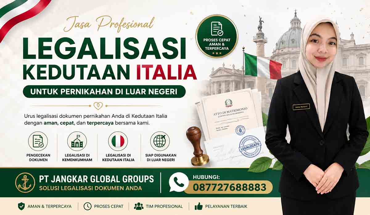 Legalisasi Kedutaan Italia untuk Pernikahan di Luar Negeri