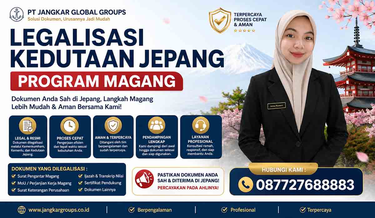 Legalisasi Kedutaan Jepang Program Magang