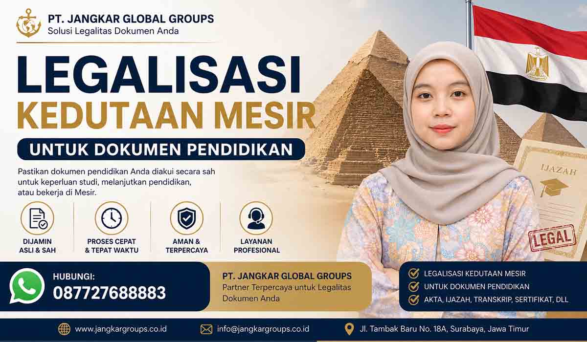 Legalisasi Kedutaan Mesir untuk Dokumen Pendidikan