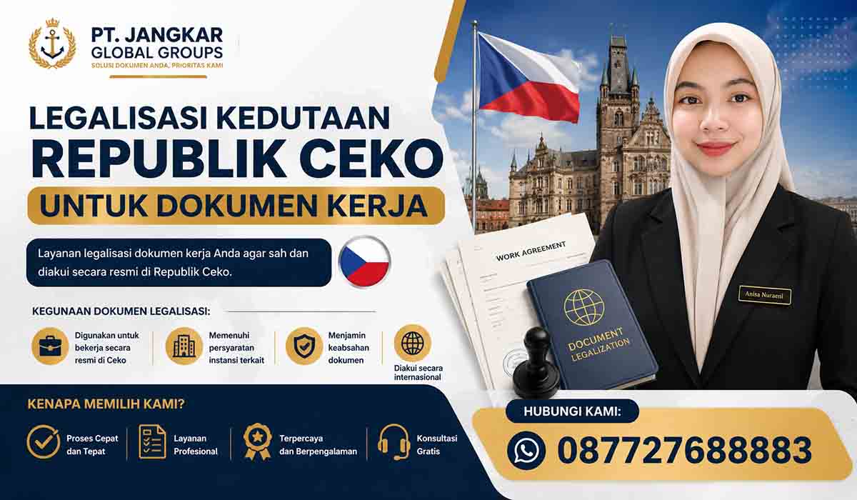 Legalisasi Kedutaan Republik Ceko untuk Dokumen Kerja