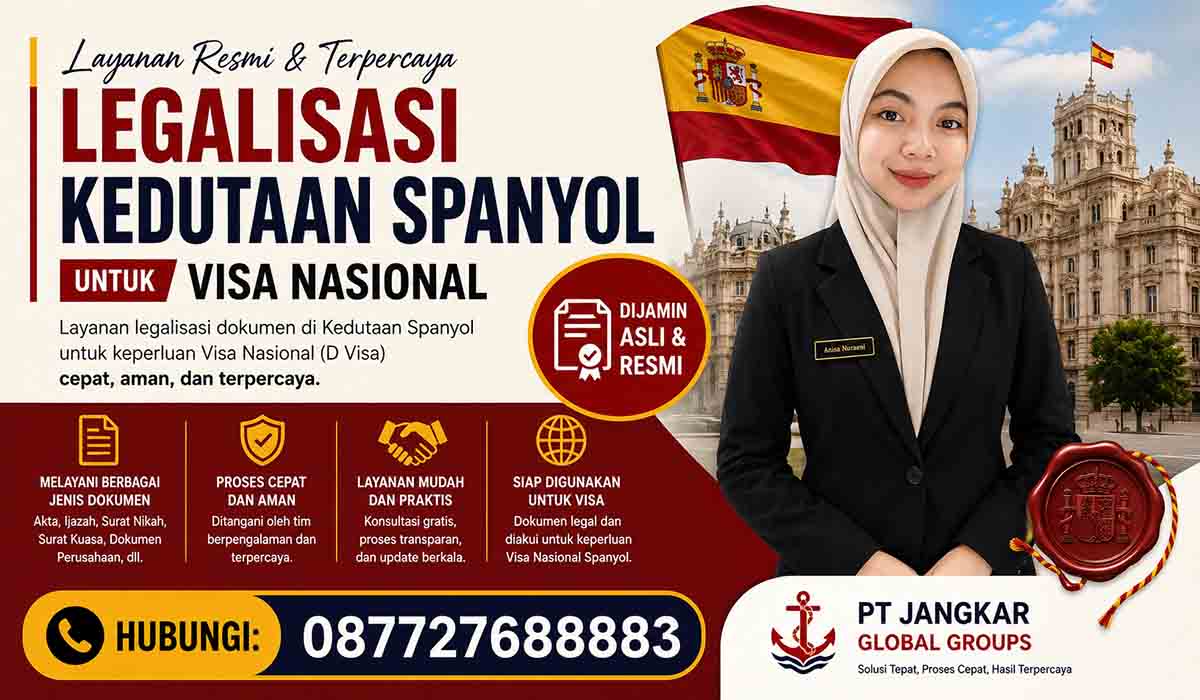 Legalisasi Kedutaan Spanyol untuk Visa Nasional