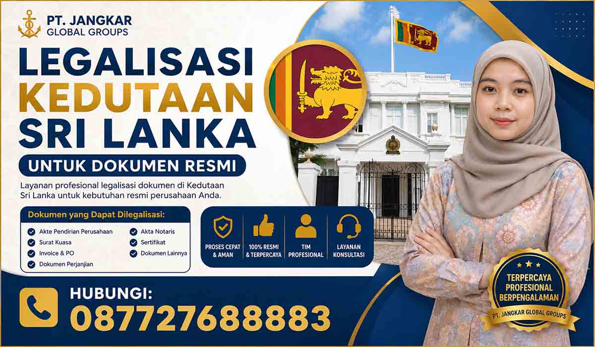 Legalisasi Kedutaan Sri Lanka untuk Dokumen Resmi