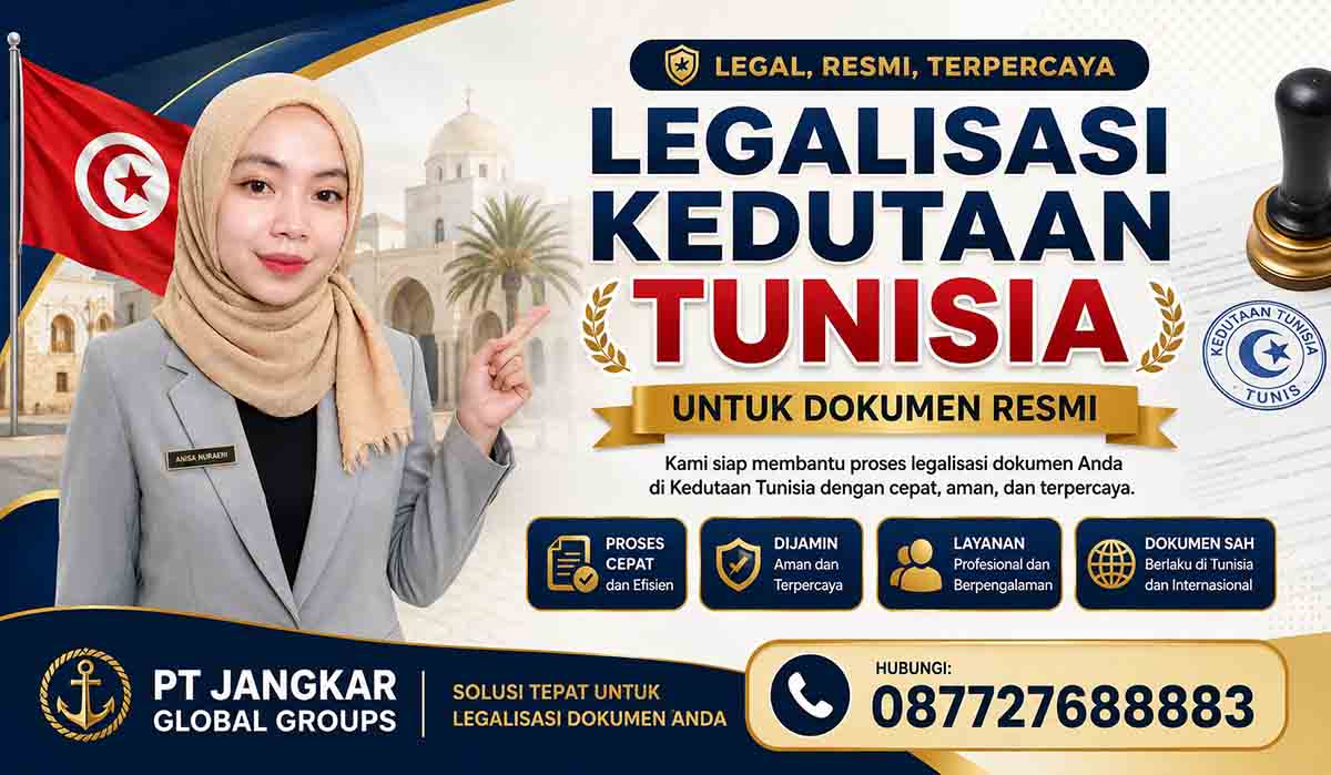 Legalisasi Kedutaan Tunisia untuk Dokumen Resmi