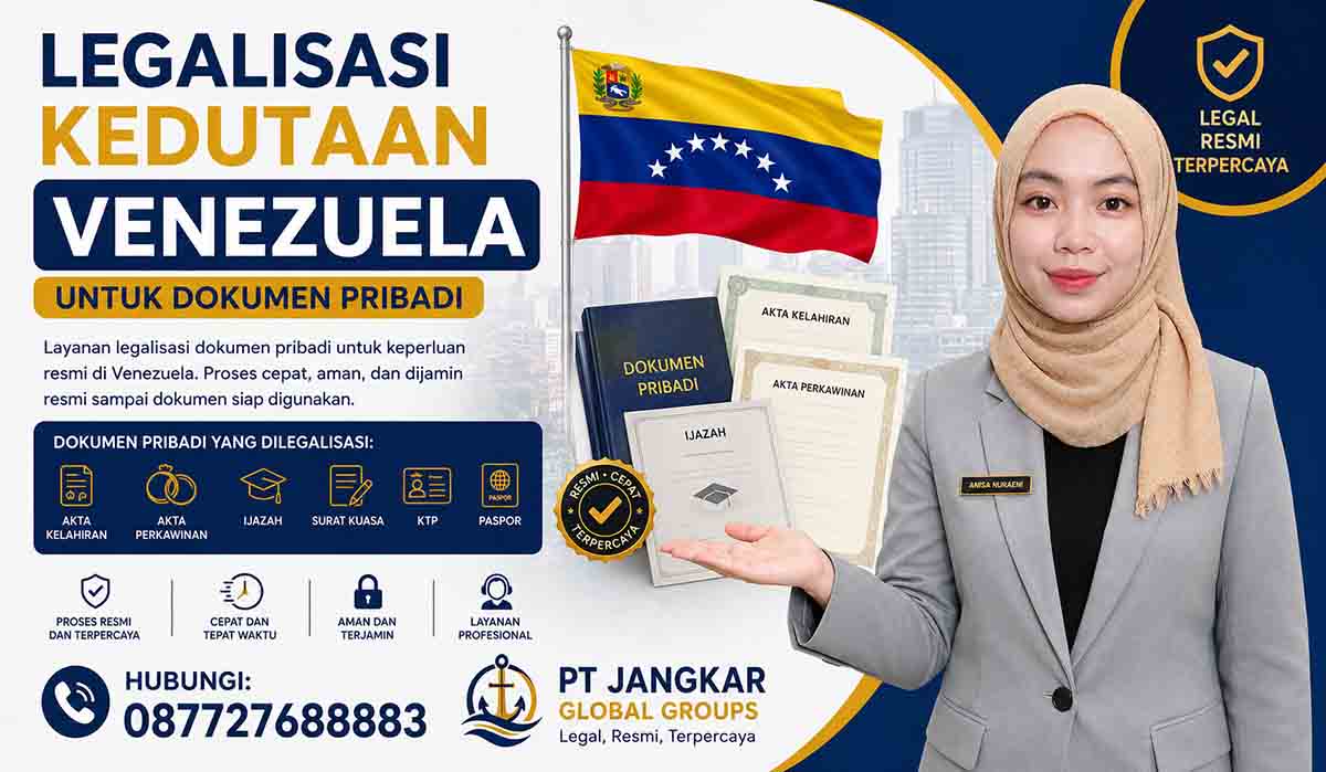 Legalisasi Kedutaan Venezuela untuk Dokumen Pribadi