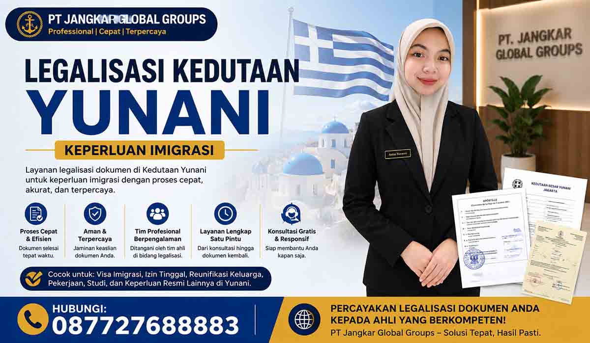 Legalisasi Kedutaan Yunani Keperluan Imigrasi