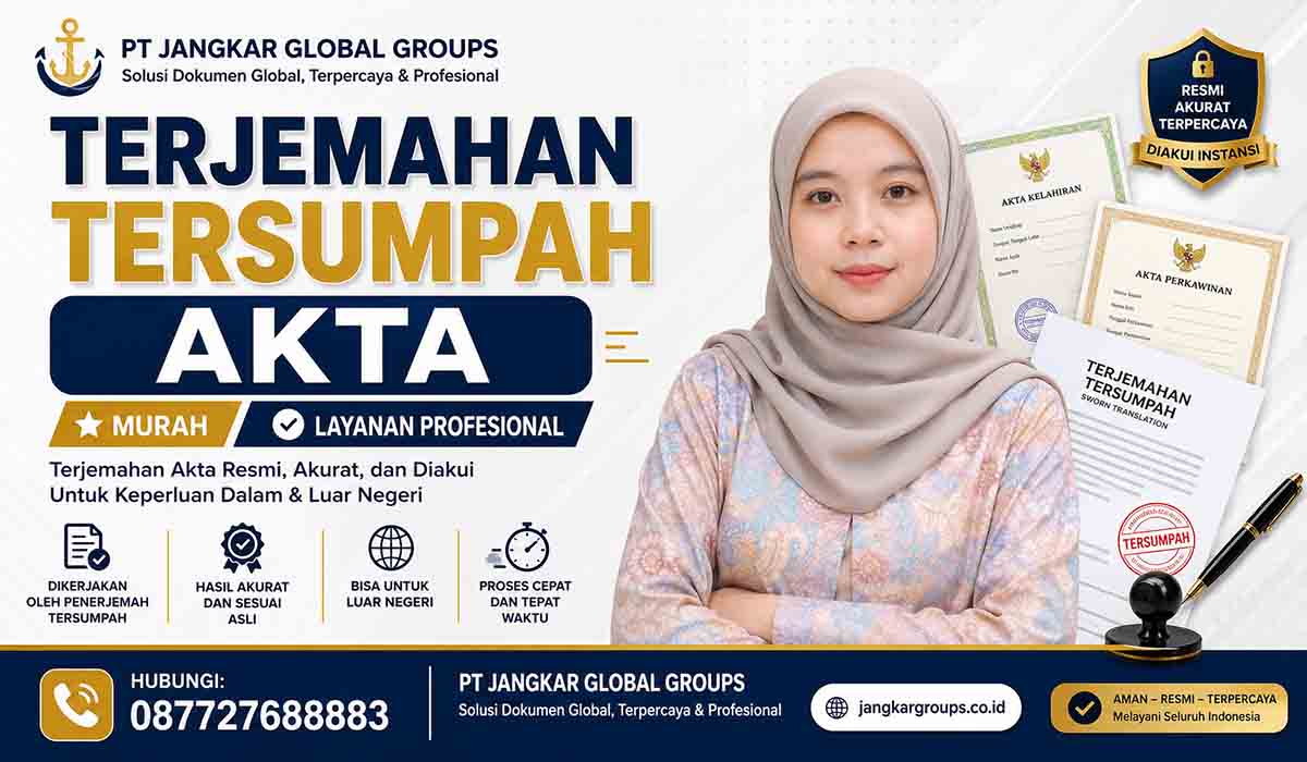 Terjemahan Tersumpah Akta Murah Layanan Profesional
