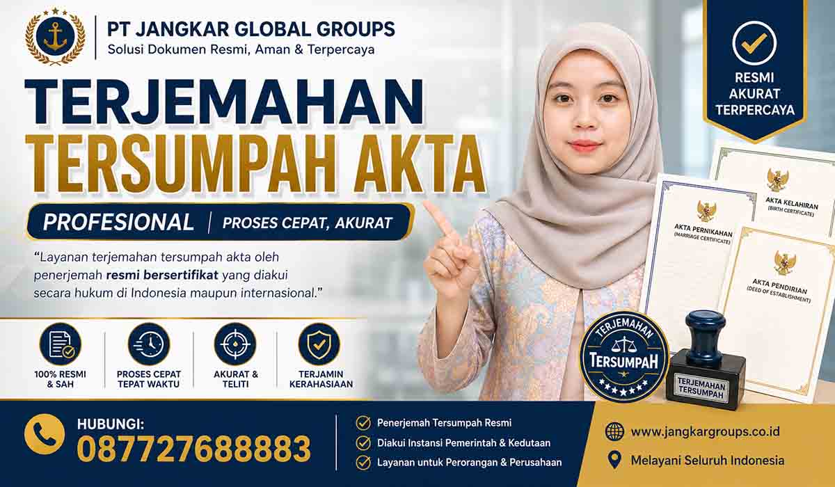 Terjemahan Tersumpah Akta Profesional Proses Cepat, Akurat