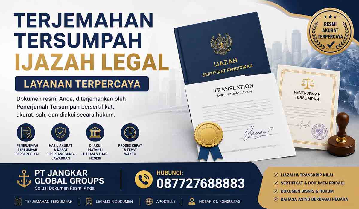 Terjemahan Tersumpah Ijazah Legal Layanan Terpercaya