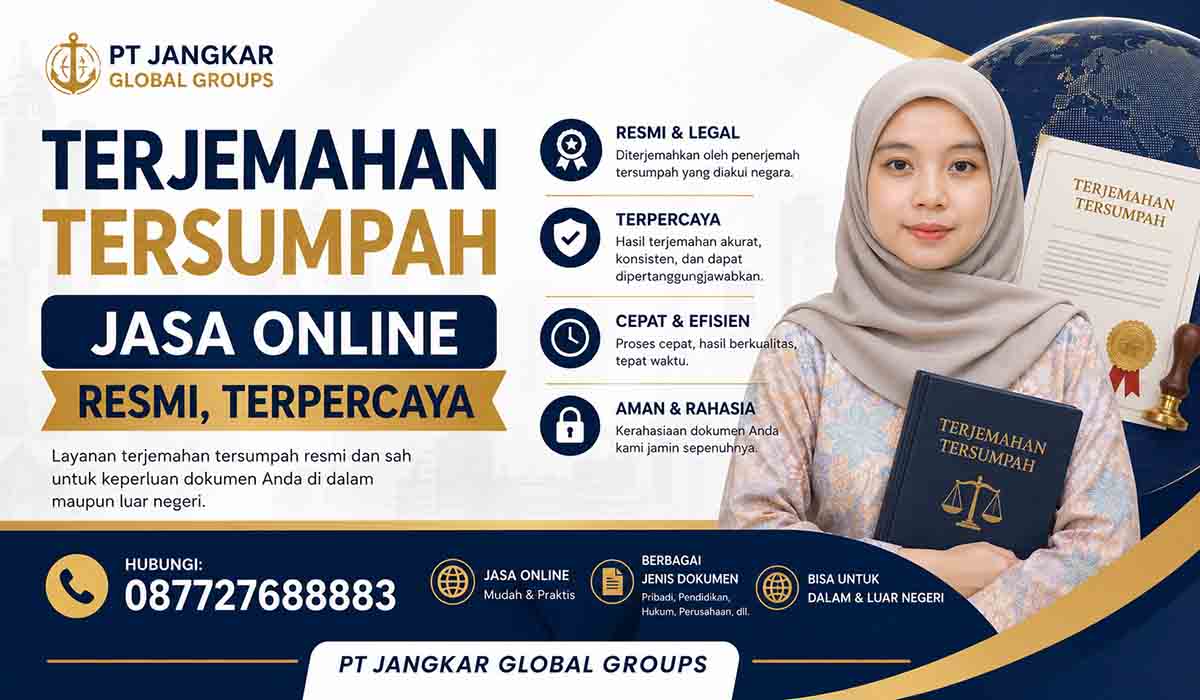 Terjemahan Tersumpah Jasa Online Resmi, Terpercaya