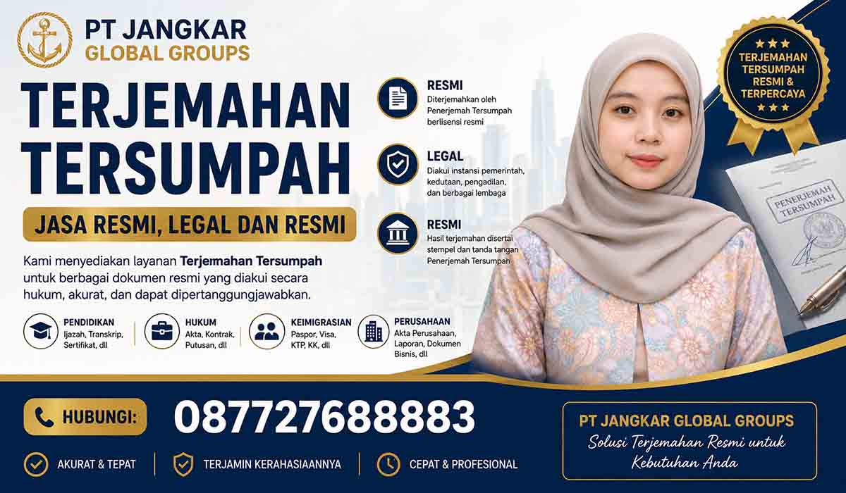 Terjemahan Tersumpah Jasa Resmi Legal dan Resmi