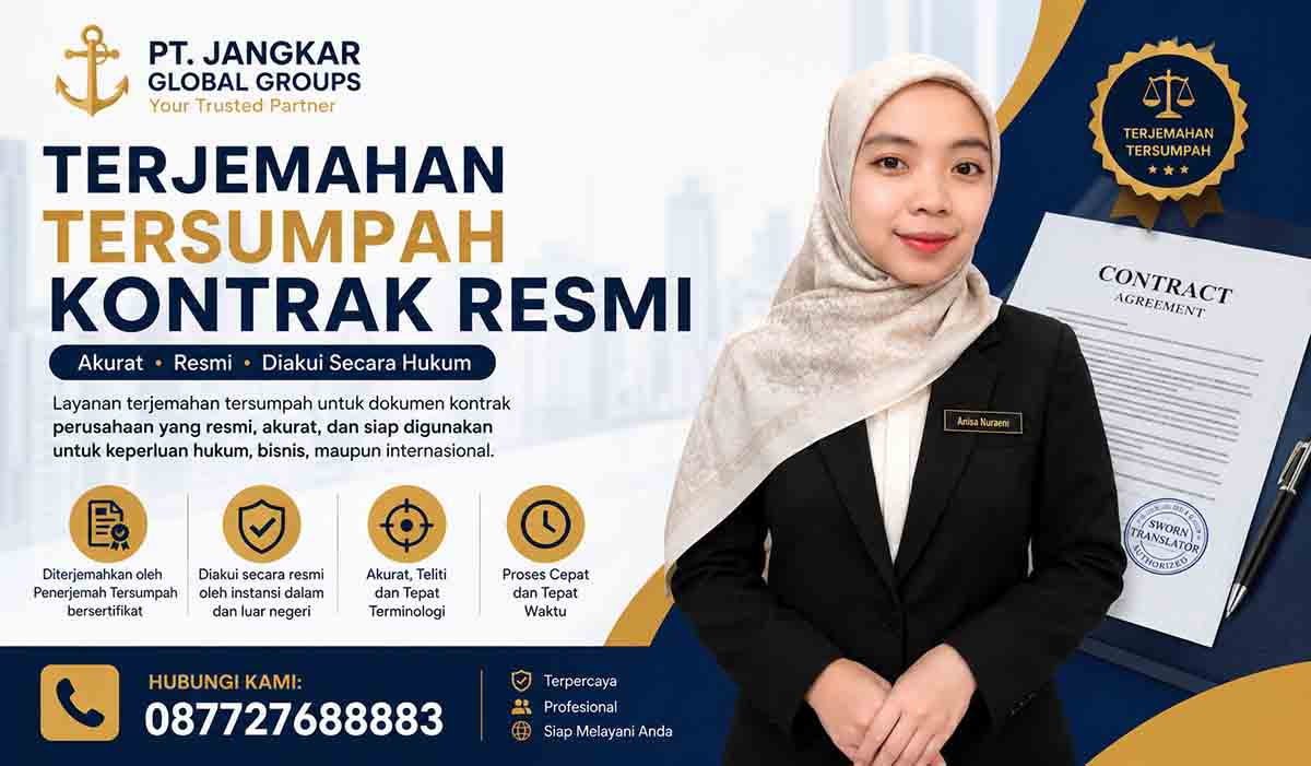 Terjemahan Tersumpah Kontrak Resmi