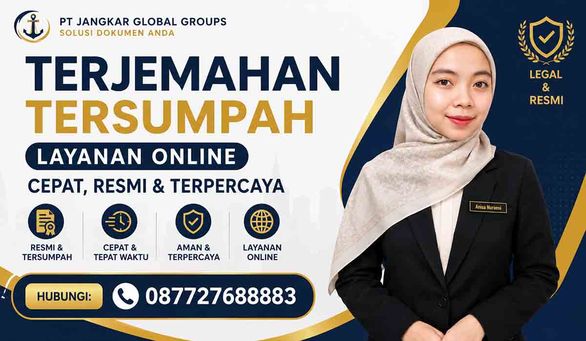 Terjemahan Tersumpah Layanan Online Cepat, Resmi