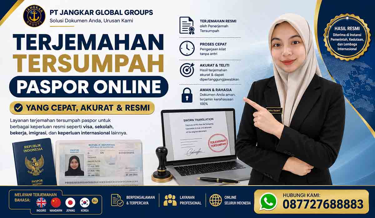 Terjemahan Tersumpah Paspor Online yang Cepat, Akurat