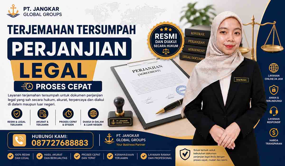 Terjemahan Tersumpah Perjanjian Legal Proses Cepat