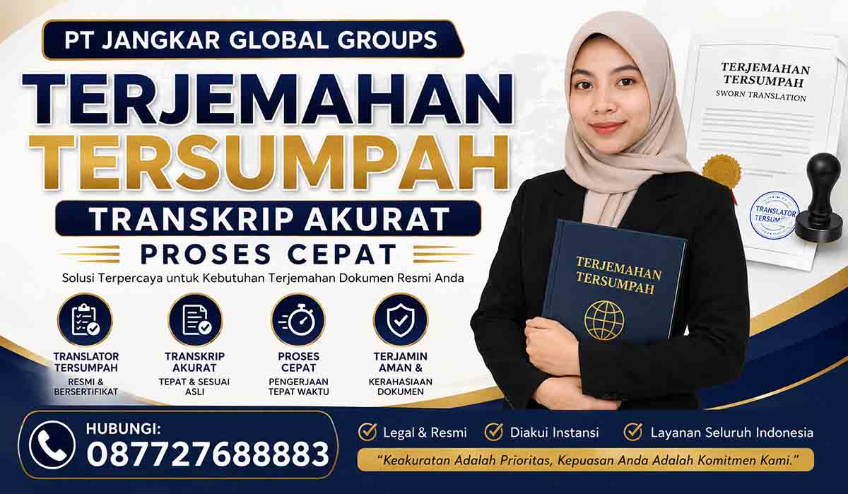 Terjemahan Tersumpah Transkrip Akurat Proses Cepat