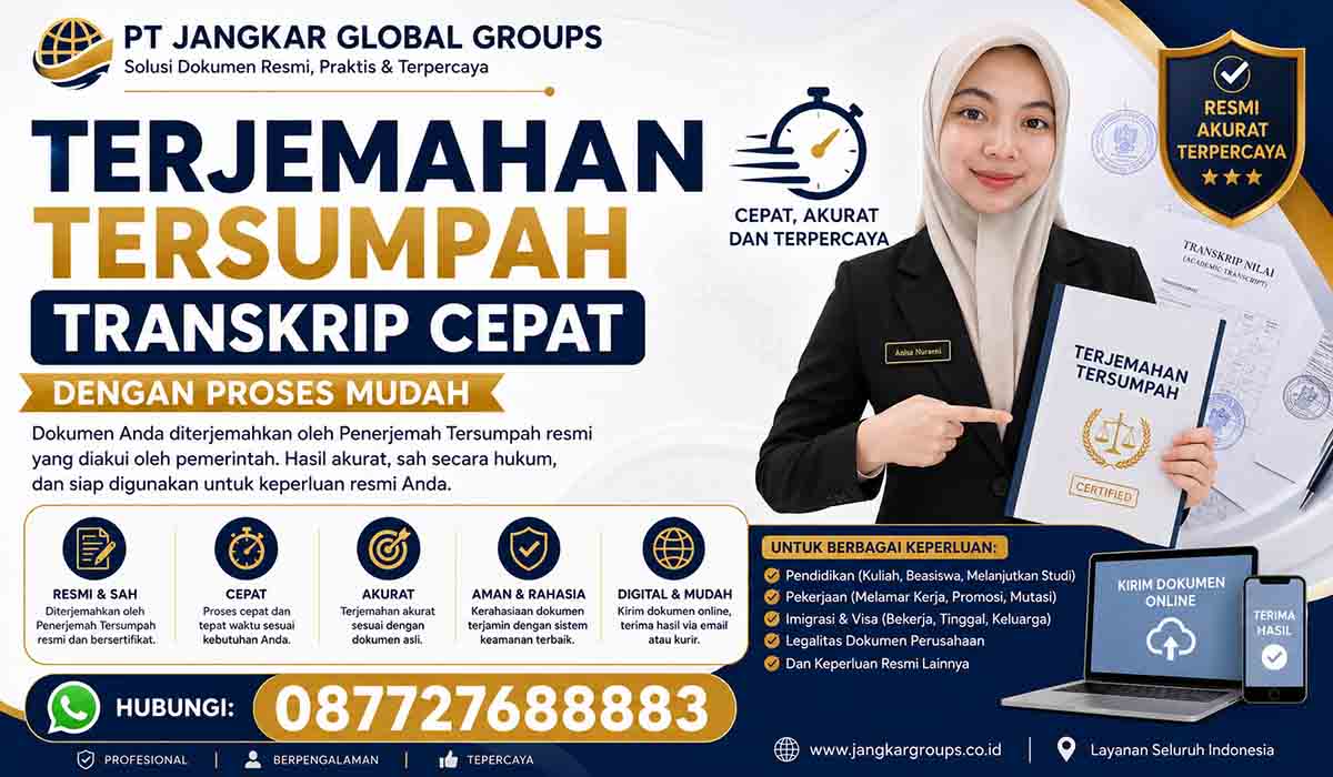 Terjemahan Tersumpah Transkrip Cepat dengan Proses Mudah