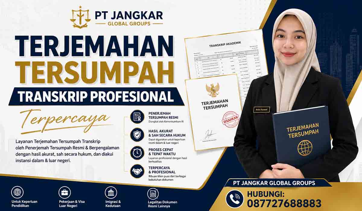 Terjemahan Tersumpah Transkrip Profesional Terpercaya