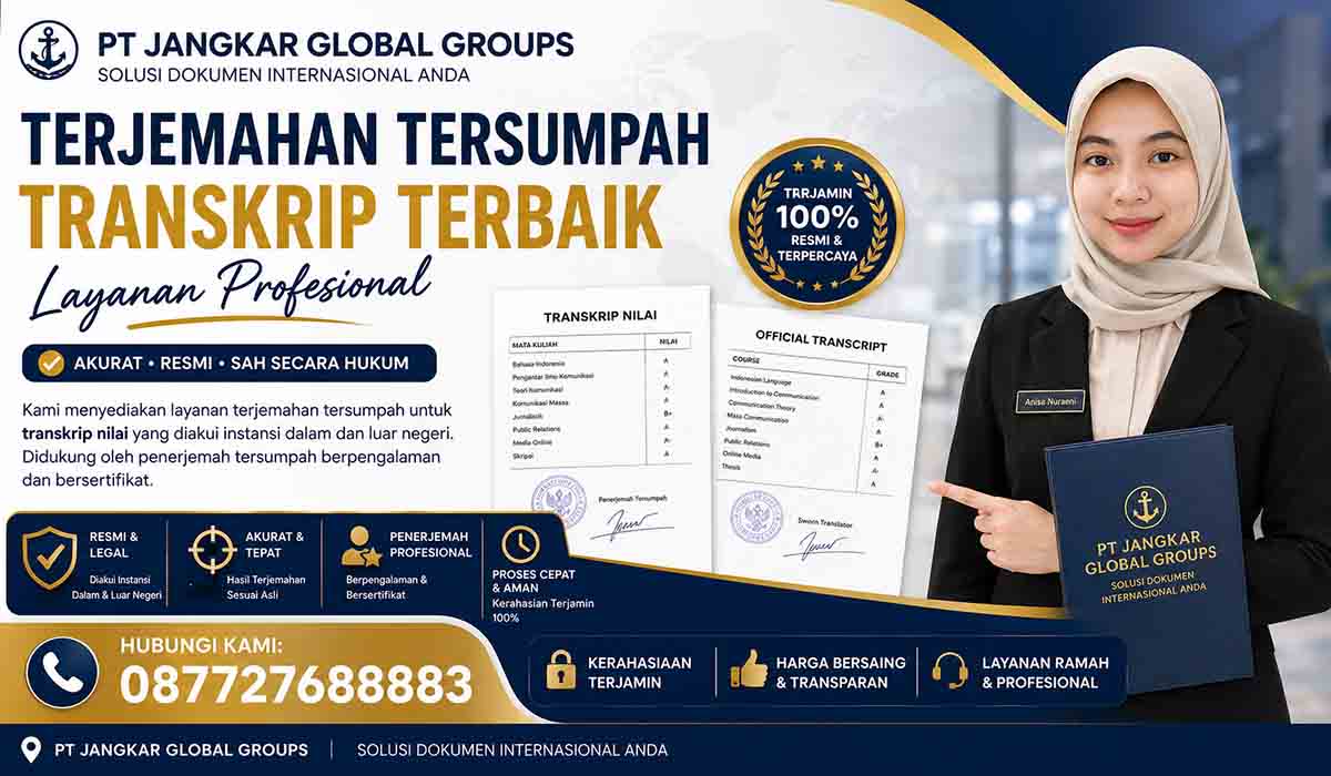 Terjemahan Tersumpah Transkrip Terbaik Layanan Profesional