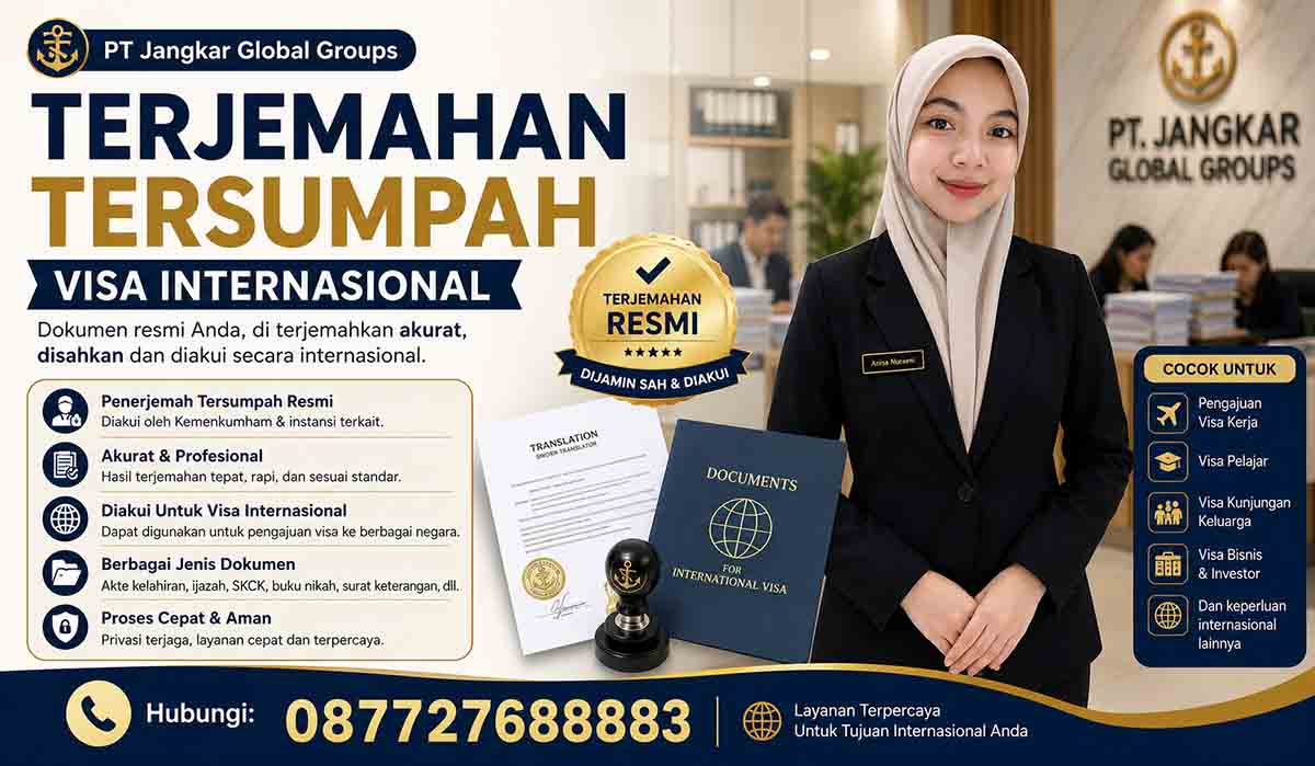Terjemahan Tersumpah Visa Internasional