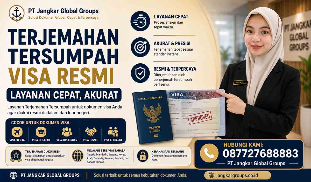 Terjemahan Tersumpah Visa Resmi Layanan Cepat, Akurat