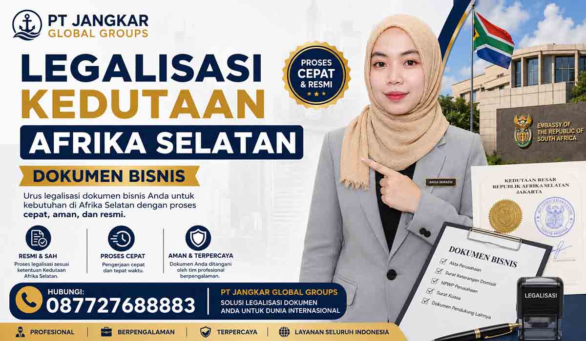 Legalisasi Kedutaan Afrika Selatan Dokumen Bisnis