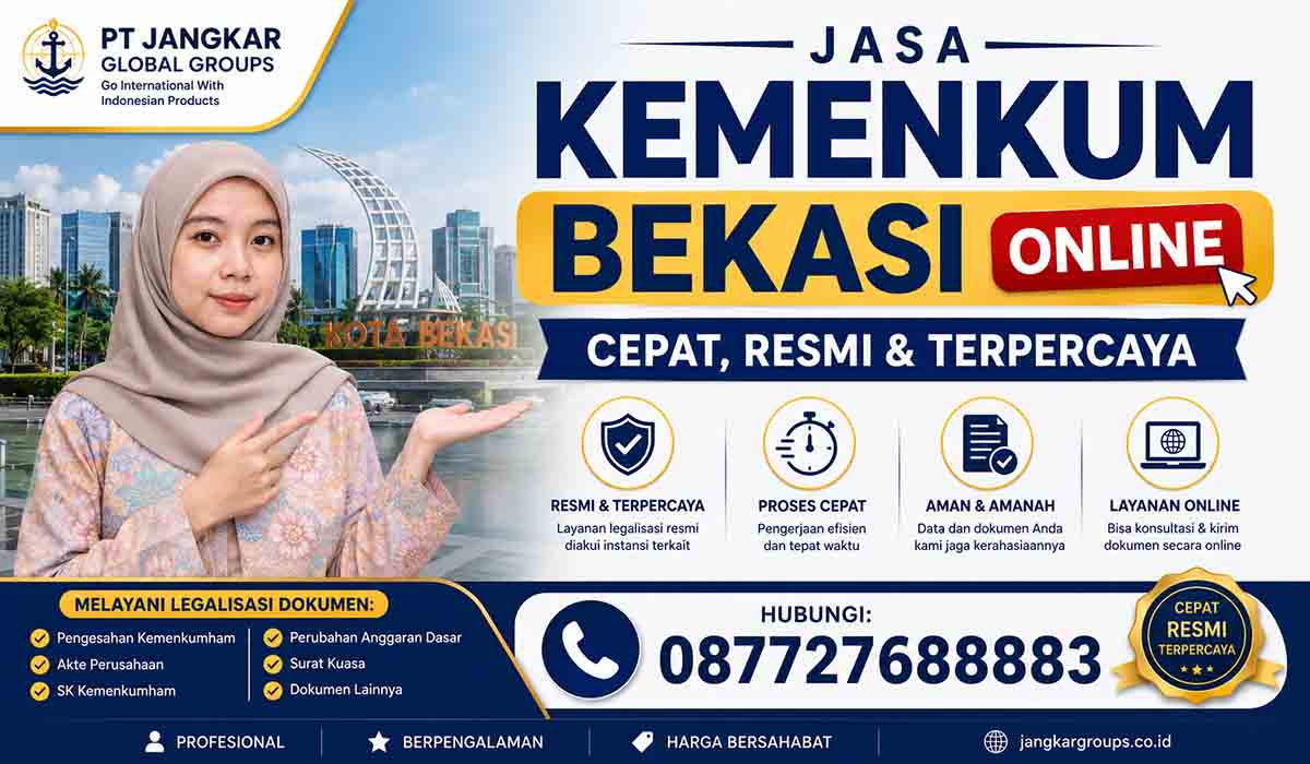 Jasa Kemenkum Bekasi Online Cepat, Resmi