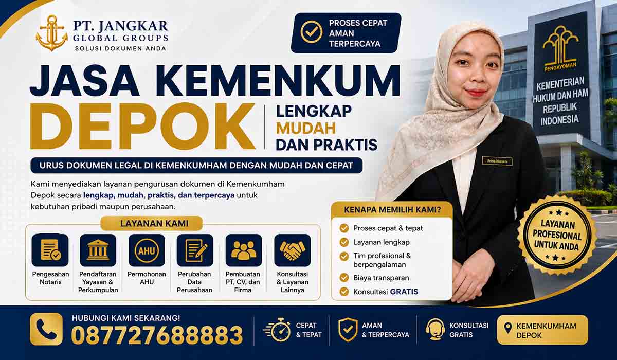 Jasa Kemenkum Depok Lengkap Mudah dan Praktis