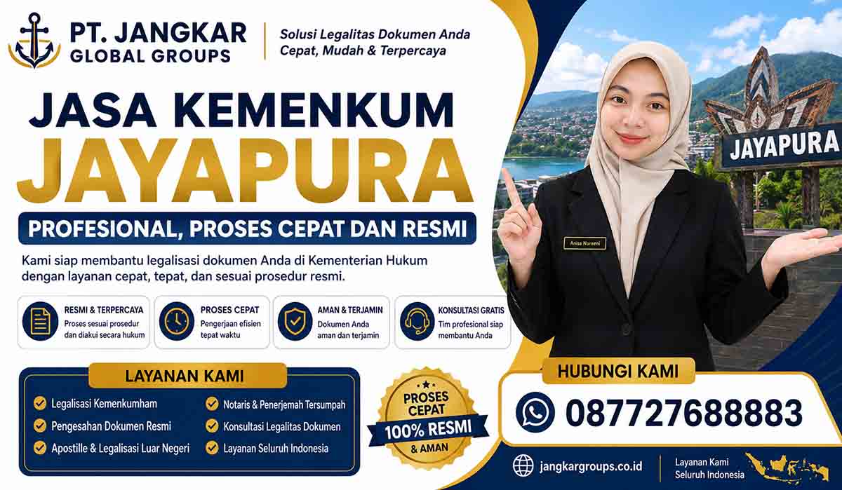 Jasa Kemenkum Jayapura Profesional Proses Cepat dan Resmi