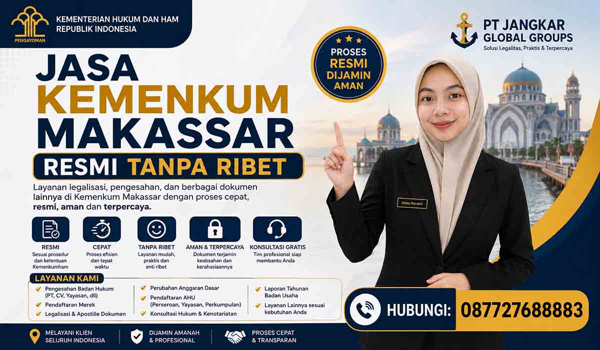 Jasa Kemenkum Makassar Resmi Tanpa Ribet