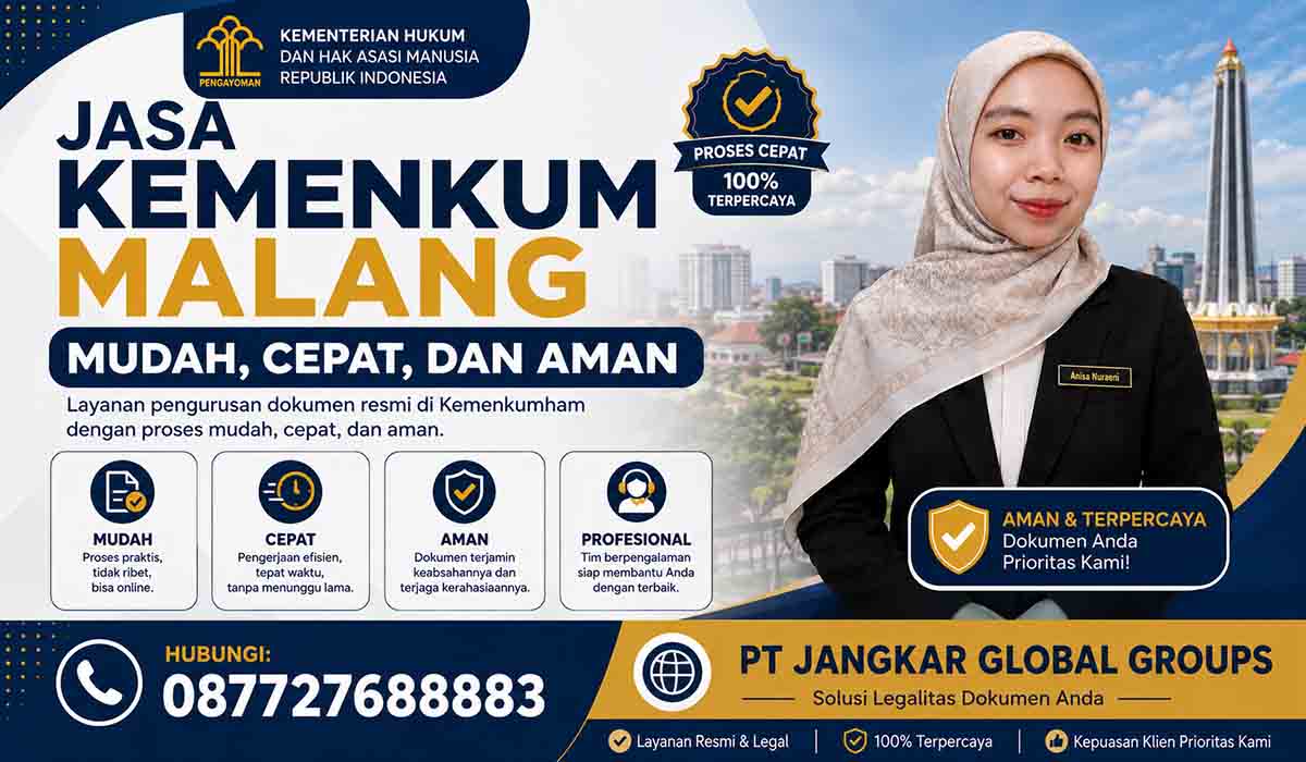 Jasa Kemenkum Malang Mudah, Cepat, dan Aman