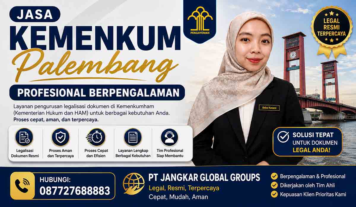 Jasa Kemenkum Palembang Profesional Berpengalaman