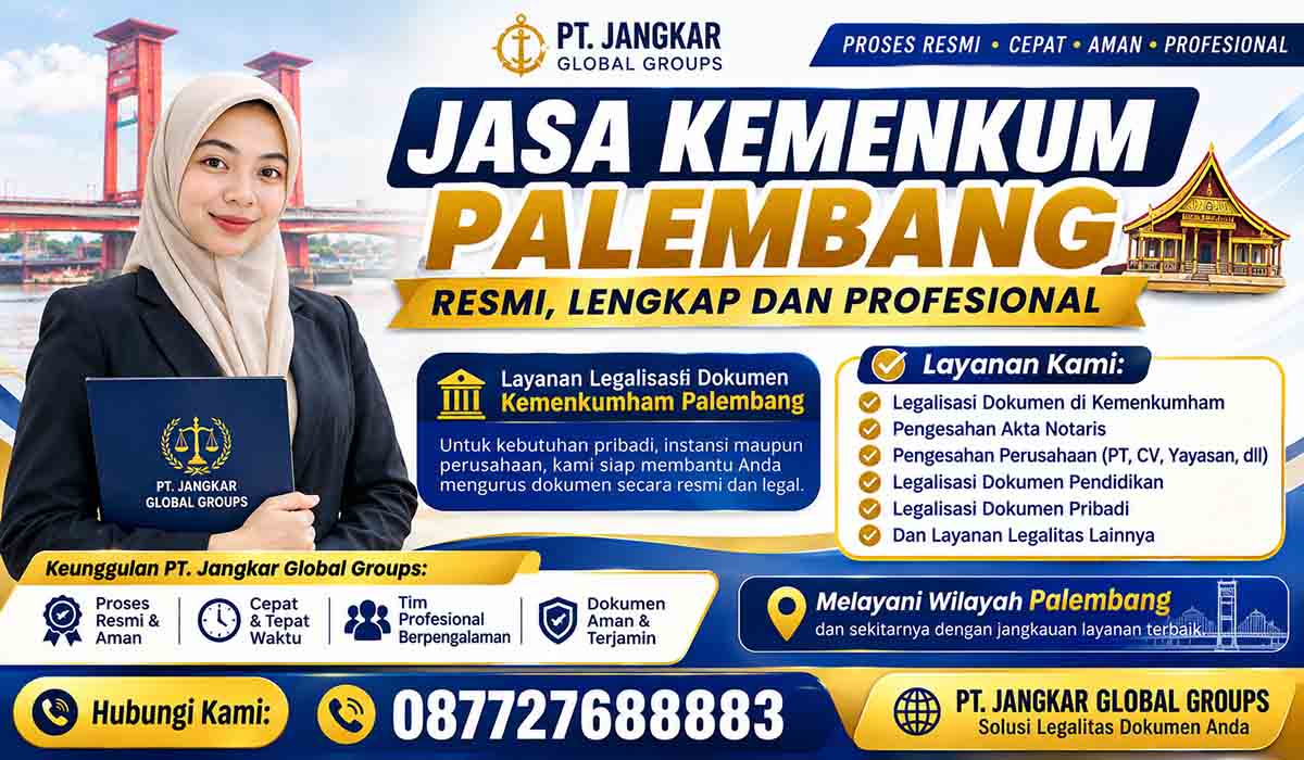 Jasa Kemenkum Palembang Resmi Lengkap dan Profesional