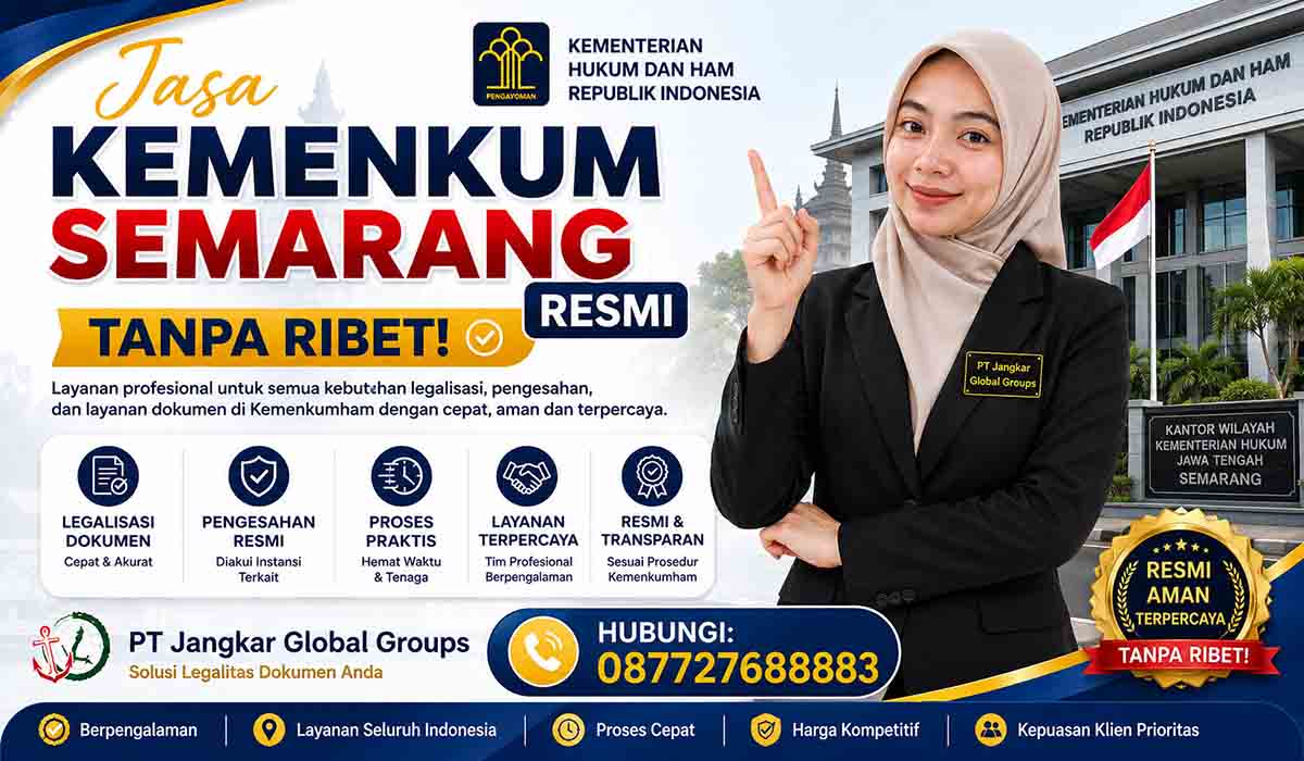 Jasa Kemenkum Semarang Resmi Tanpa Ribet