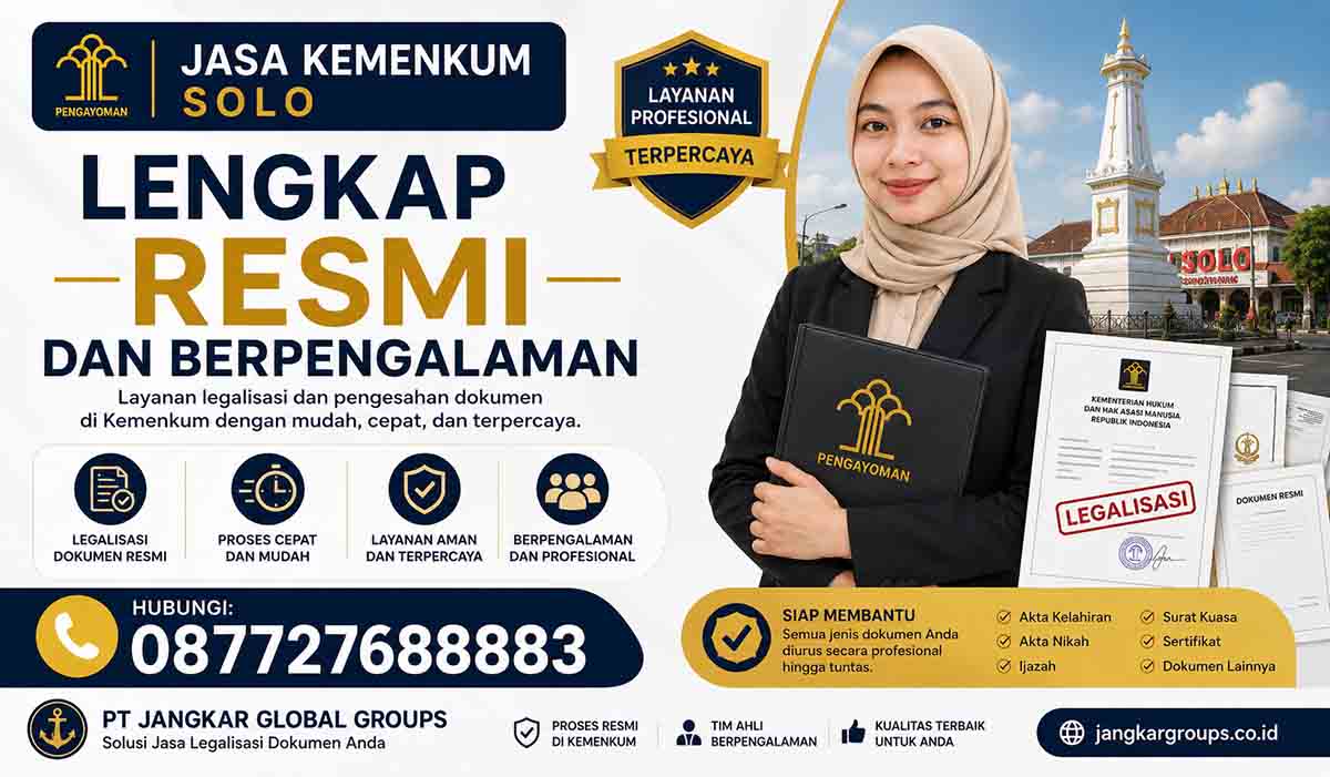 Jasa Kemenkum Solo Lengkap Resmi dan Berpengalaman