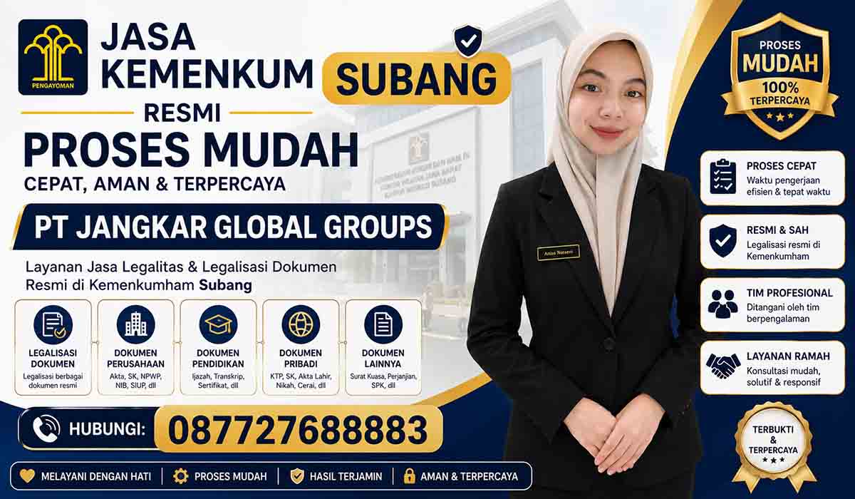 Jasa Kemenkum Subang Resmi dengan Proses Mudah