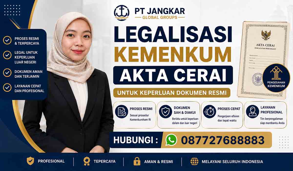 Legalisasi Kemenkum Akta Cerai untuk Keperluan Dokumen Resmi