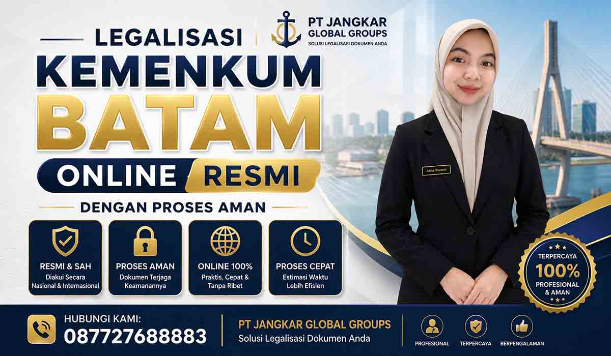 Legalisasi Kemenkum Batam Online Resmi dengan Proses Aman