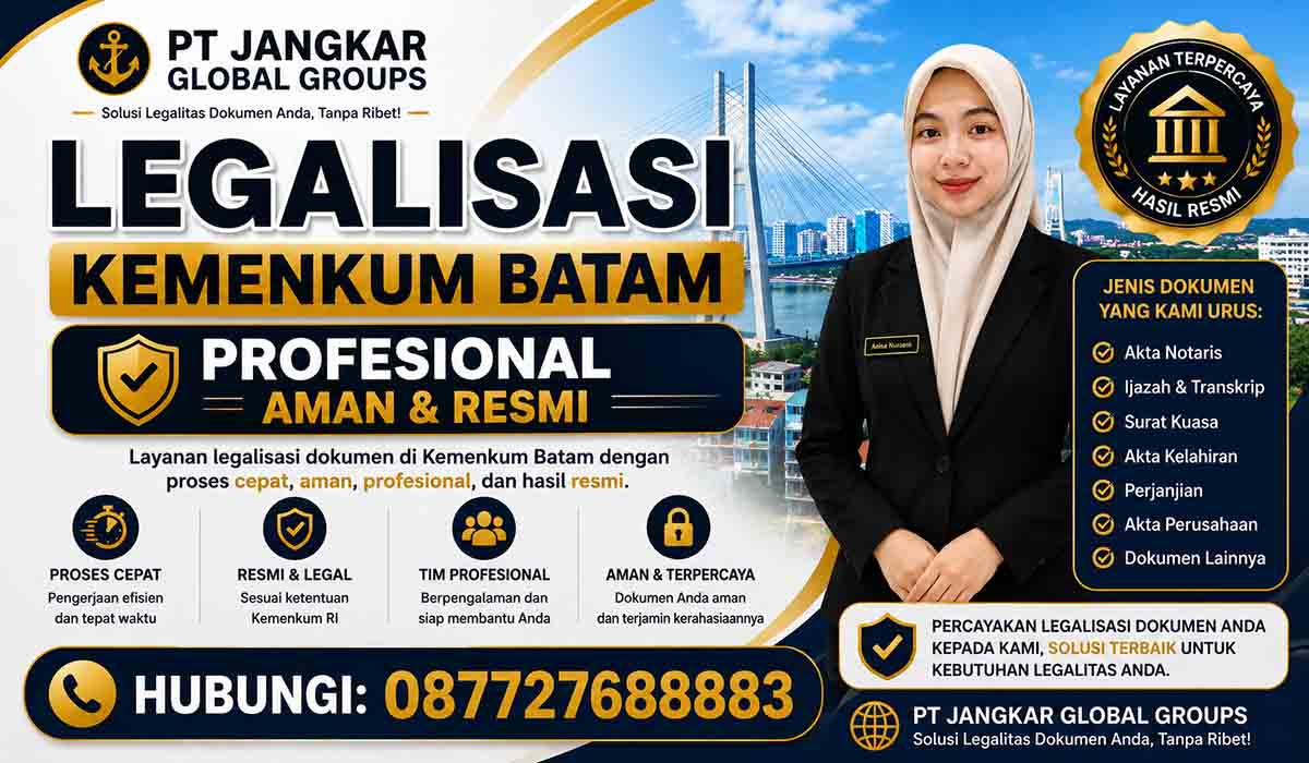 Legalisasi Kemenkum Batam Profesional Aman dan Resmi