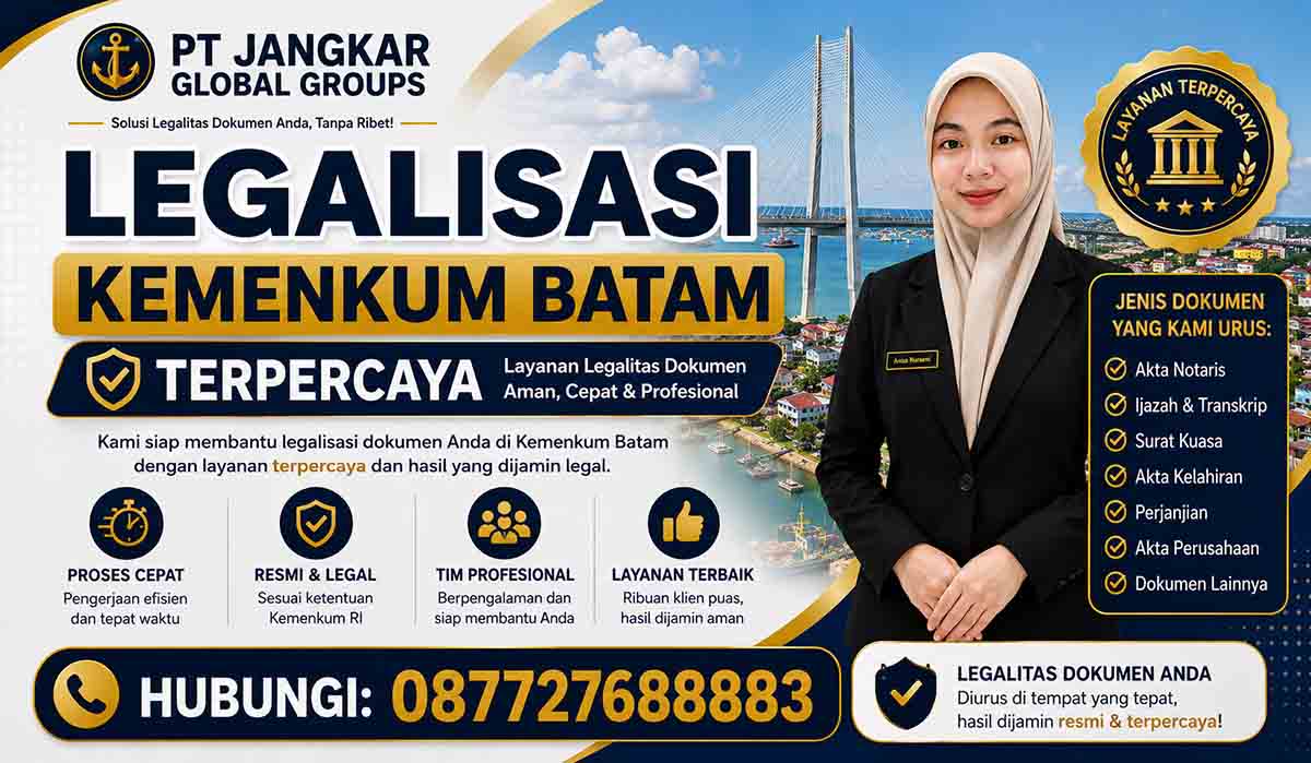 Legalisasi Kemenkum Batam Terpercaya