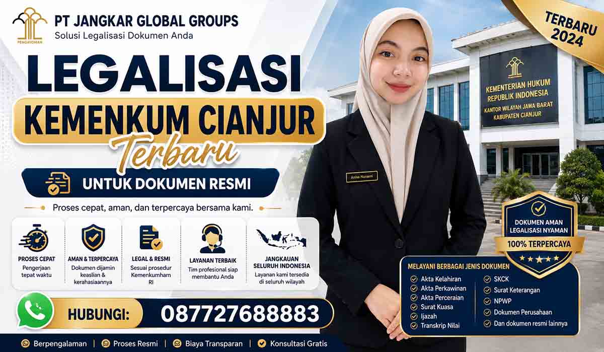 Legalisasi Kemenkum Cianjur Terbaru untuk Dokumen Resmi