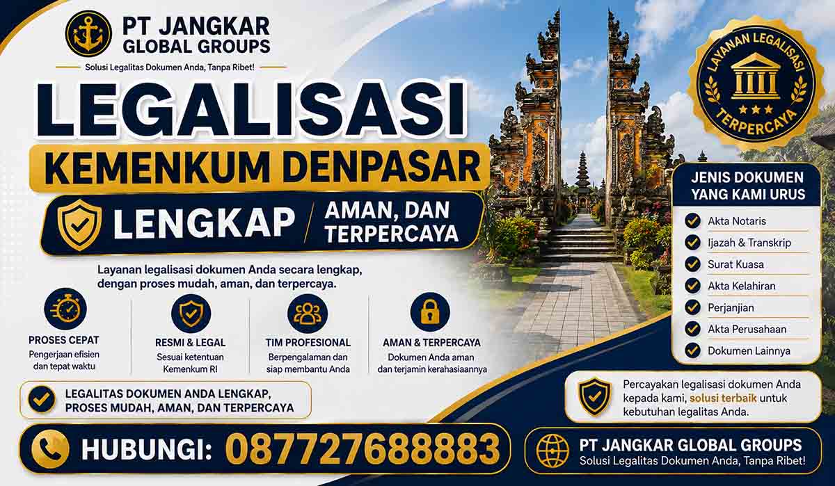 Legalisasi Kemenkum Denpasar Lengkap Aman, dan Terpercaya