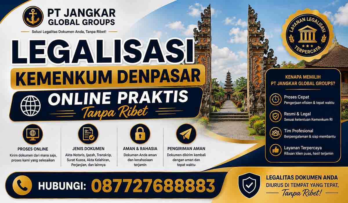 Legalisasi Kemenkum Denpasar Online Praktis Tanpa Ribet